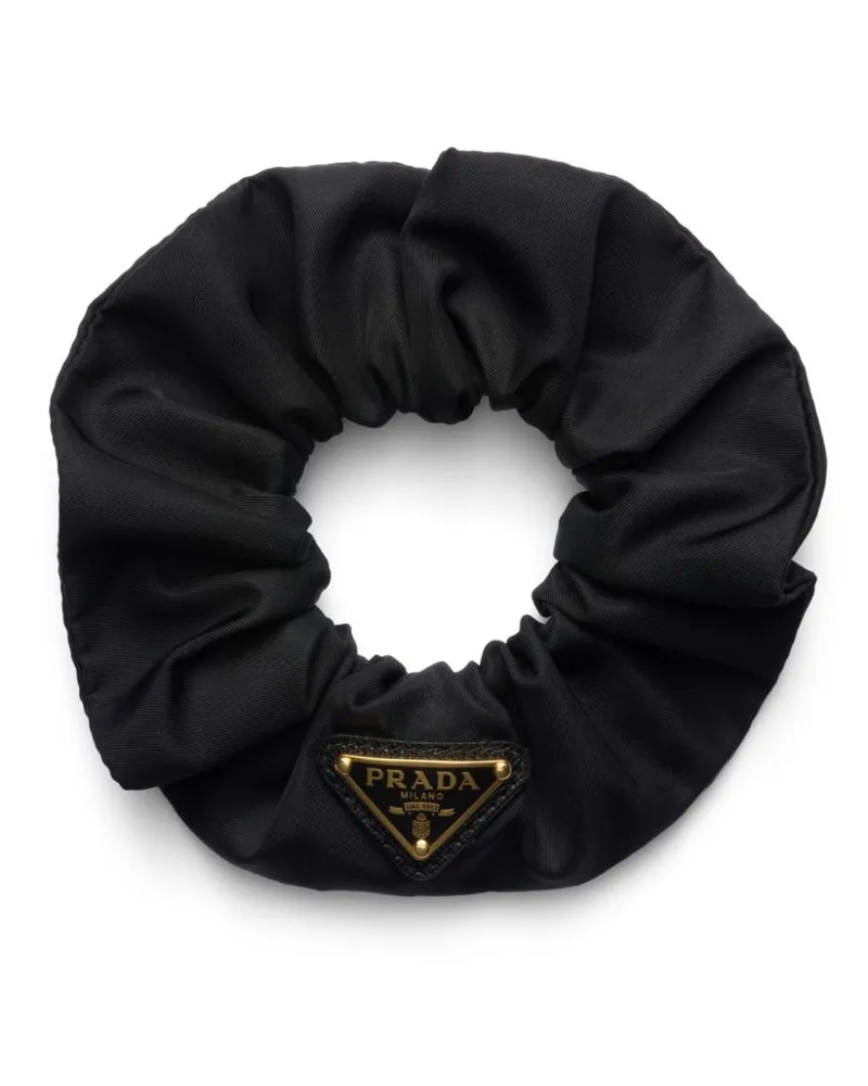 Prada Re-Nylon Haargummi mit Triangel-Logo - Schwarz Schwarz