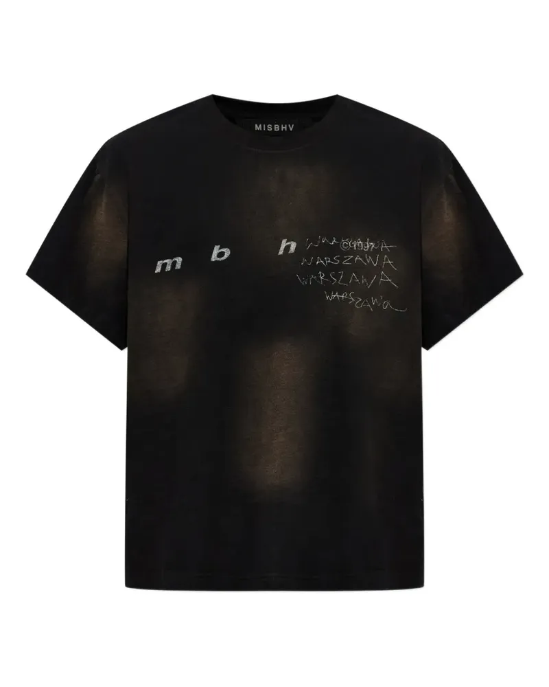 MISBHV printed washed-effect T-shirt - Schwarz Schwarz