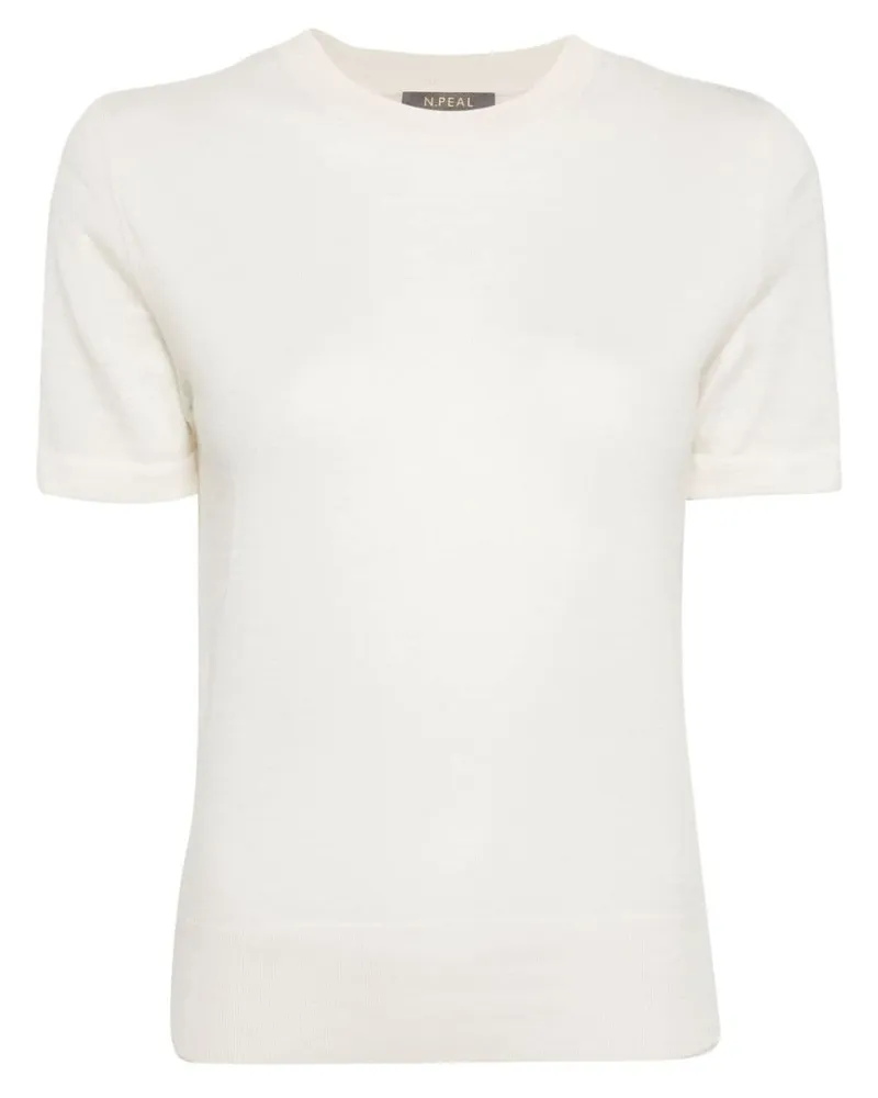 N.Peal Isla T-Shirt aus Kaschmir - Nude Nude
