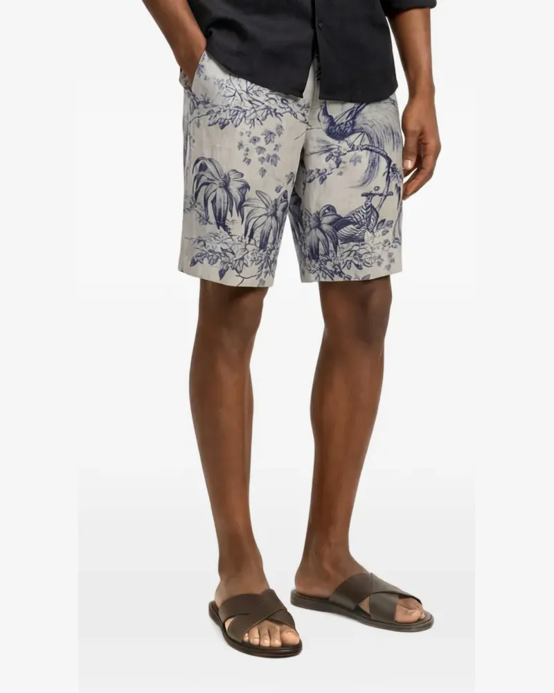 Orlebar Brown Laurent Zephra floral-print bermuda shorts - Blau Blau