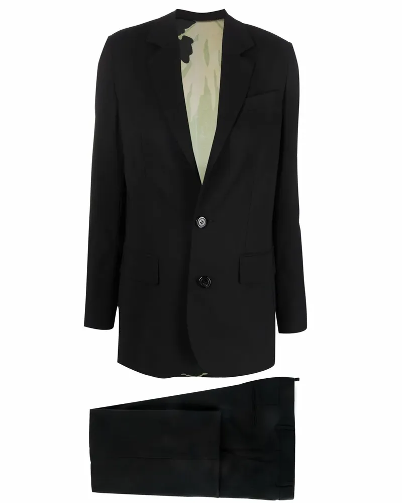 Dsquared2 Anzug mit weitem Bein - Schwarz Schwarz