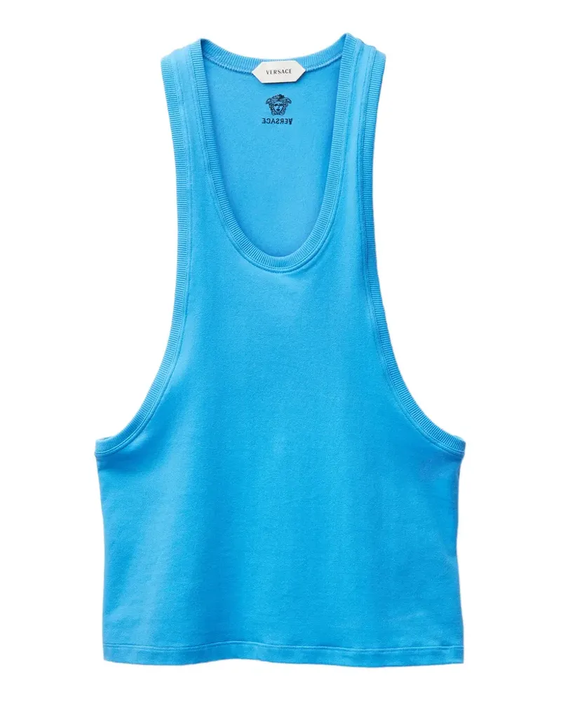 Versace Tanktop aus Baumwolljersey - Blau Blau