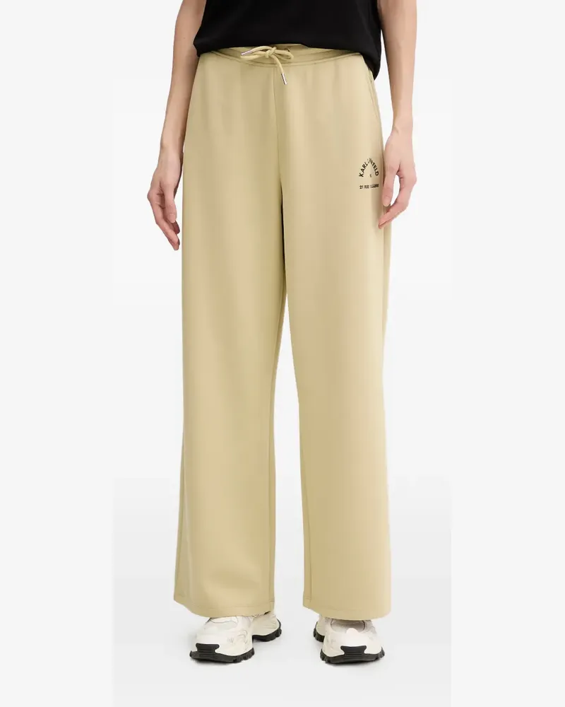Karl Lagerfeld logo-print drawstring track pants - Nude Nude