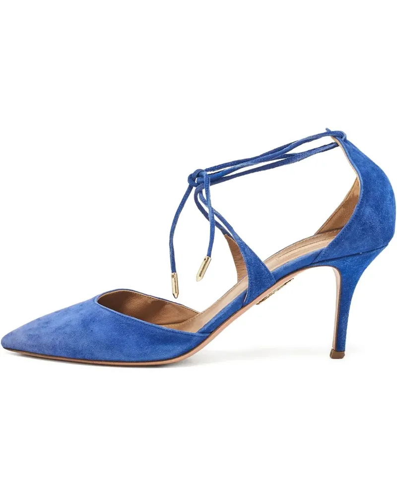 Aquazzura Pre-owned Matilde Pumps mit spitzer Kappe 80mm - Blau Blau