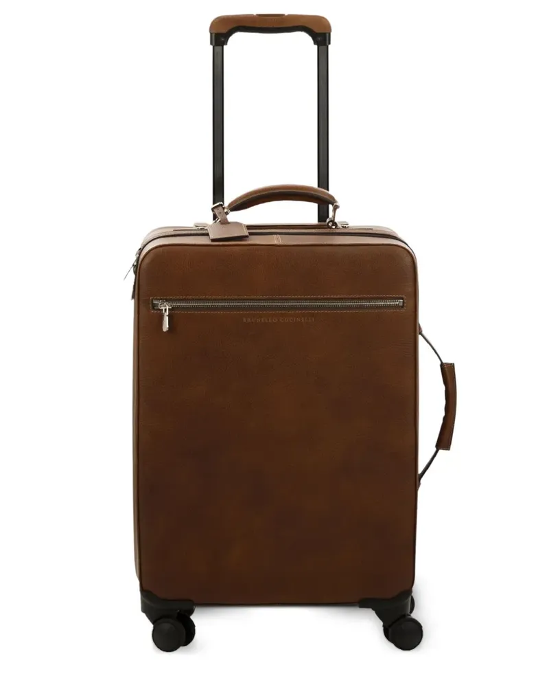 Brunello Cucinelli Reisetasche mit gekörnter Struktur - Braun Braun