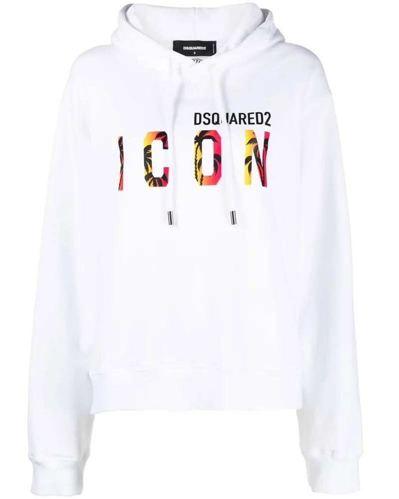 Dsquared2 Hoodie mit Logo-Print - Weiß Weiß