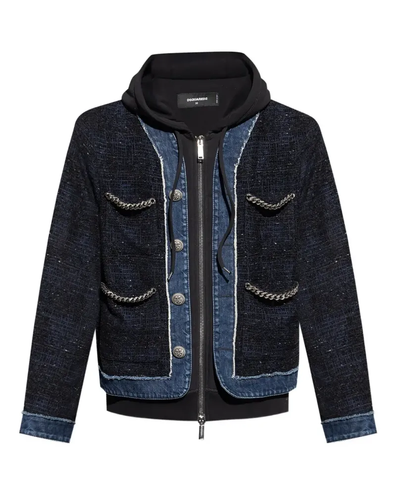 Dsquared2 Jacke mit Kettenbesatz - Blau Blau