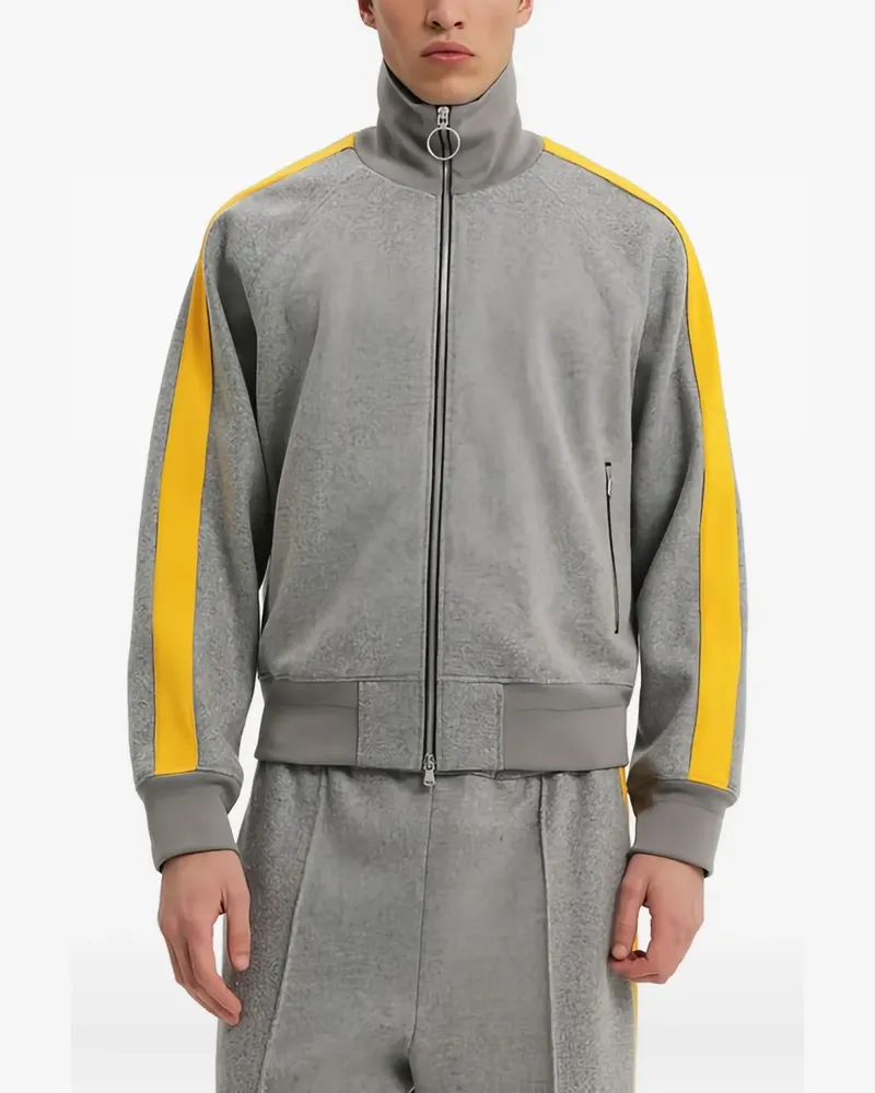 1989 STUDIO stripe-detail zip-up jacket - Grau Grau
