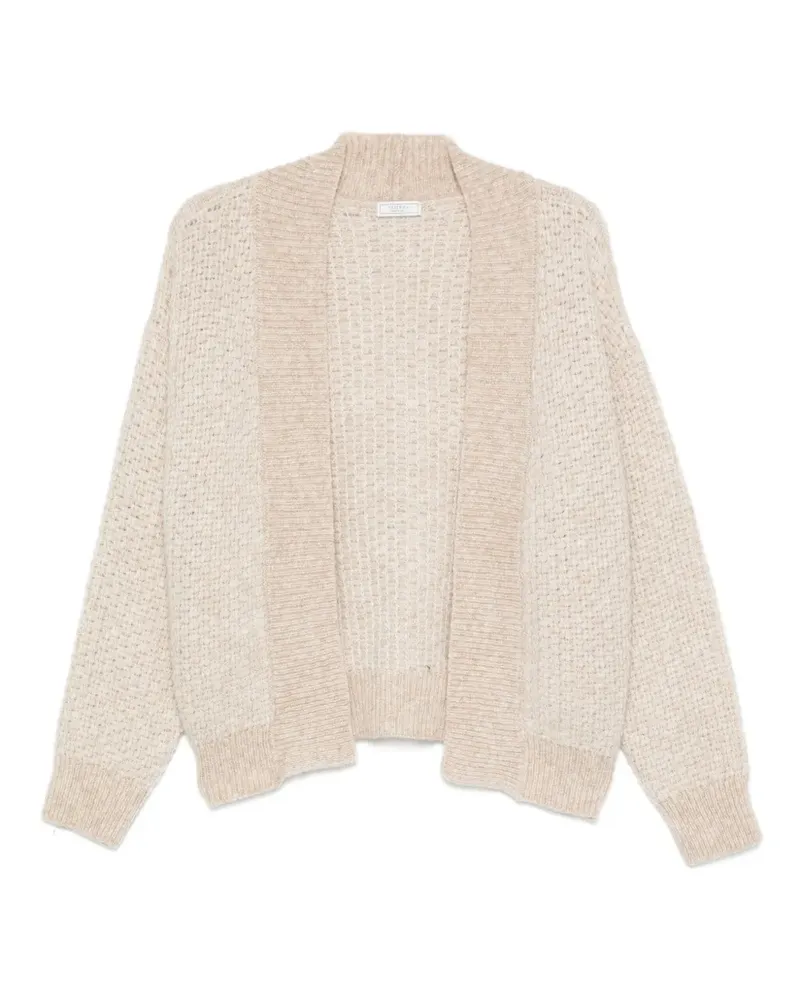 Peserico Cardigan mit Waffelstrick-Muster - Nude Nude