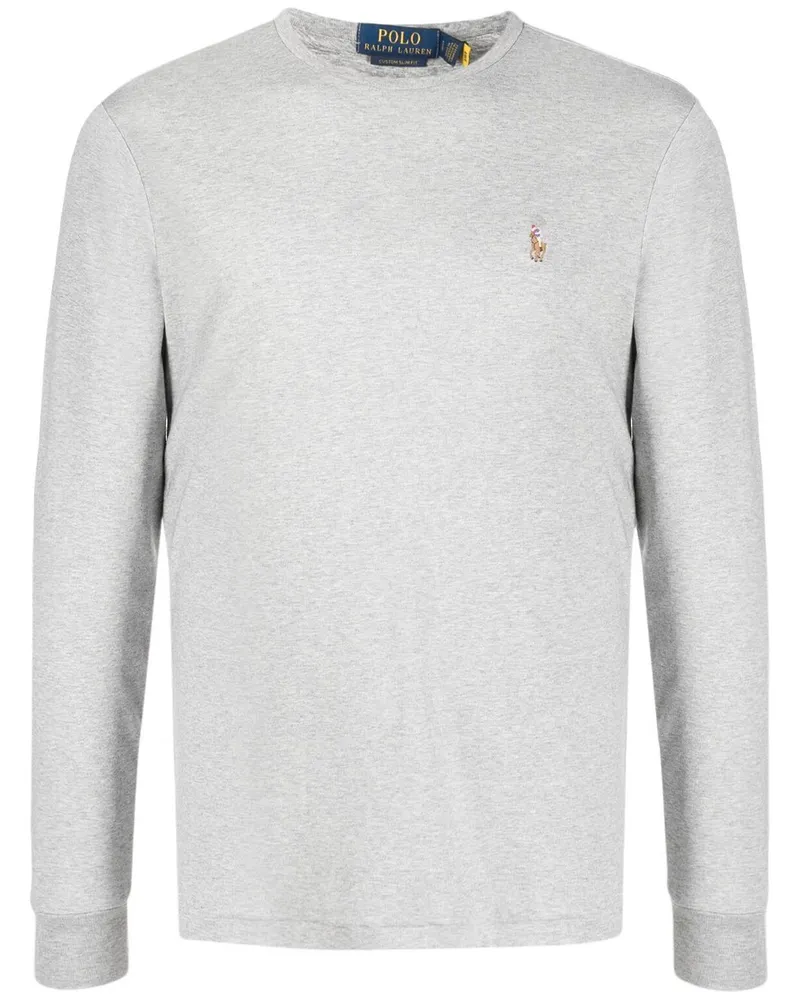 Ralph Lauren T-Shirt mit Polo Pony - Grau Grau