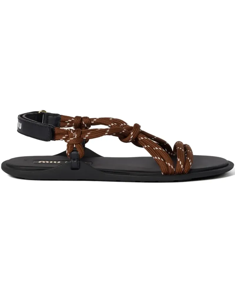 Miu Miu Rivière Sandalen mit Knoten - Braun Braun