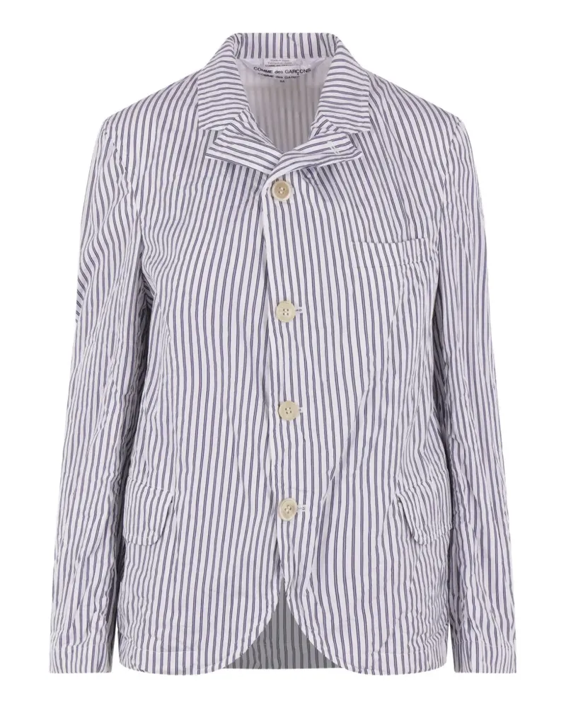 Comme des Garçons striped cotton jacket - Weiß Weiß