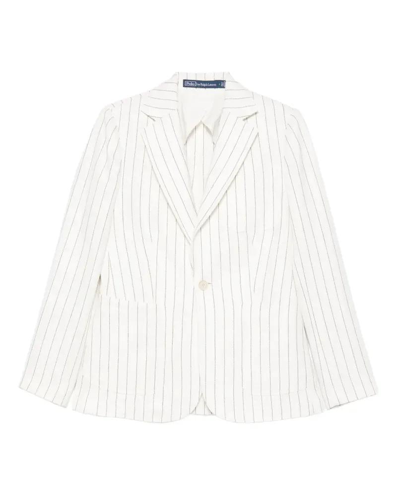Ralph Lauren striped single-breasted jacket - Weiß Weiß