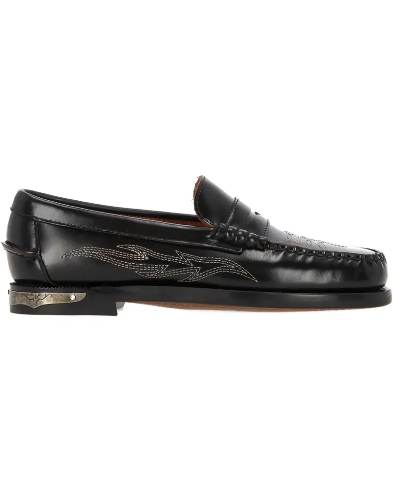 Sebago Loafer mit Stickerei - Schwarz Schwarz