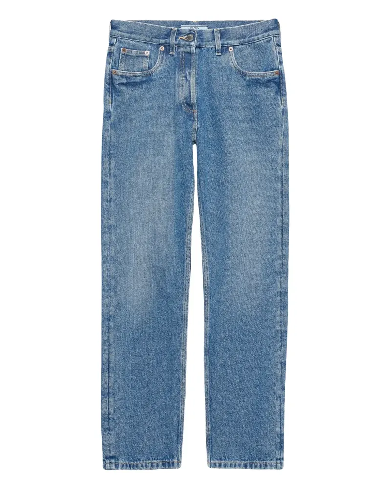Prada Jeans mit Logo-Schild - Blau Blau
