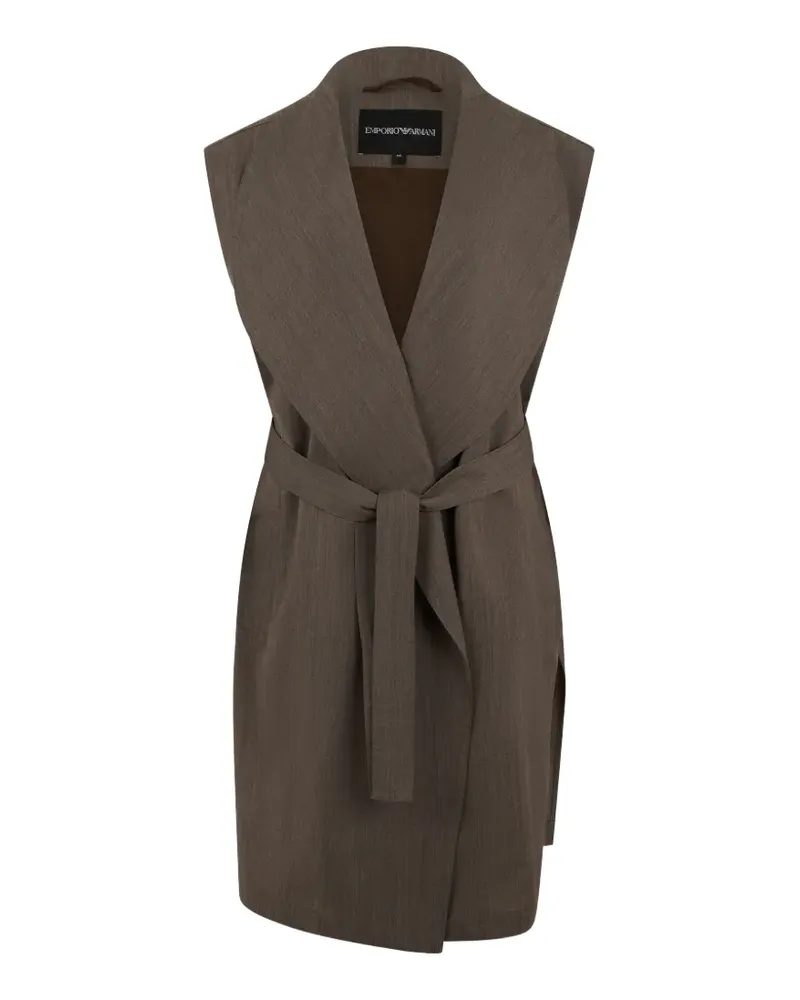 Emporio Armani Mantel mit Gürtel - Braun Braun
