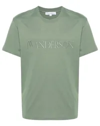 J.W.Anderson T-Shirt mit Logo-Stickerei Grün