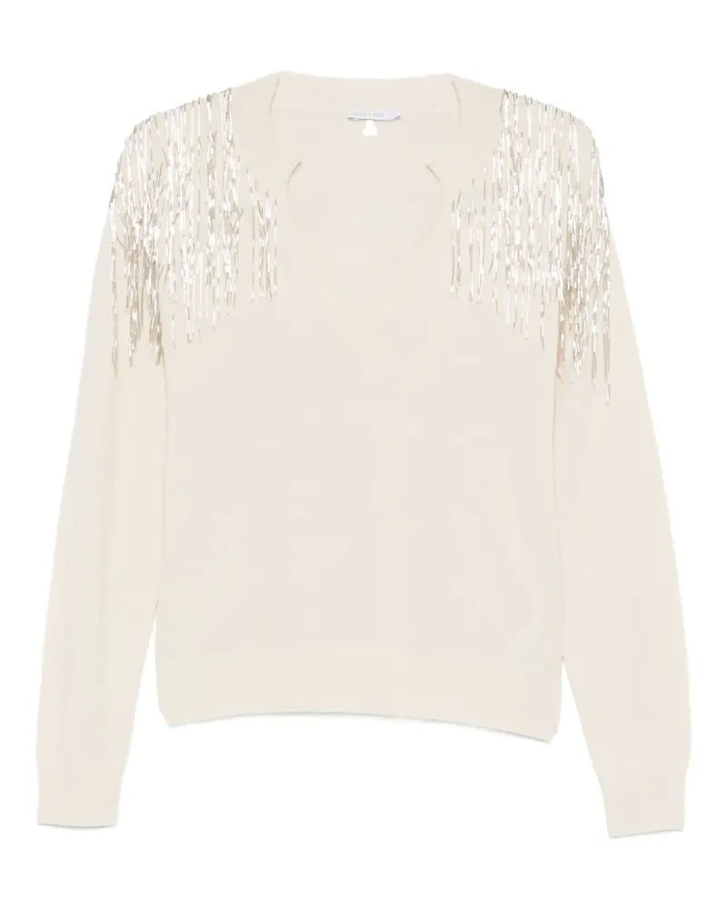 Patrizia Pepe Pullover mit V-Ausschnitt - Nude Nude