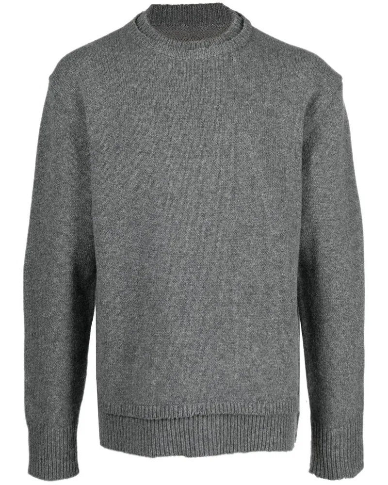 Maison Margiela Pullover mit Ellenbogen-Patches - Grau Grau