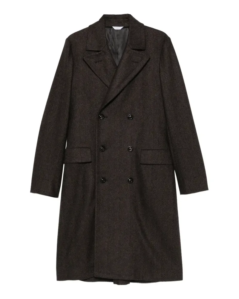 Boglioli herringbone double-breasted coat - Braun Braun