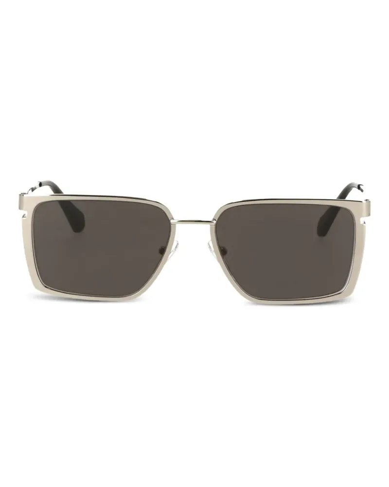 OFF-WHITE Eckige Sonnenbrille im Metallic-Look - Silber Silber