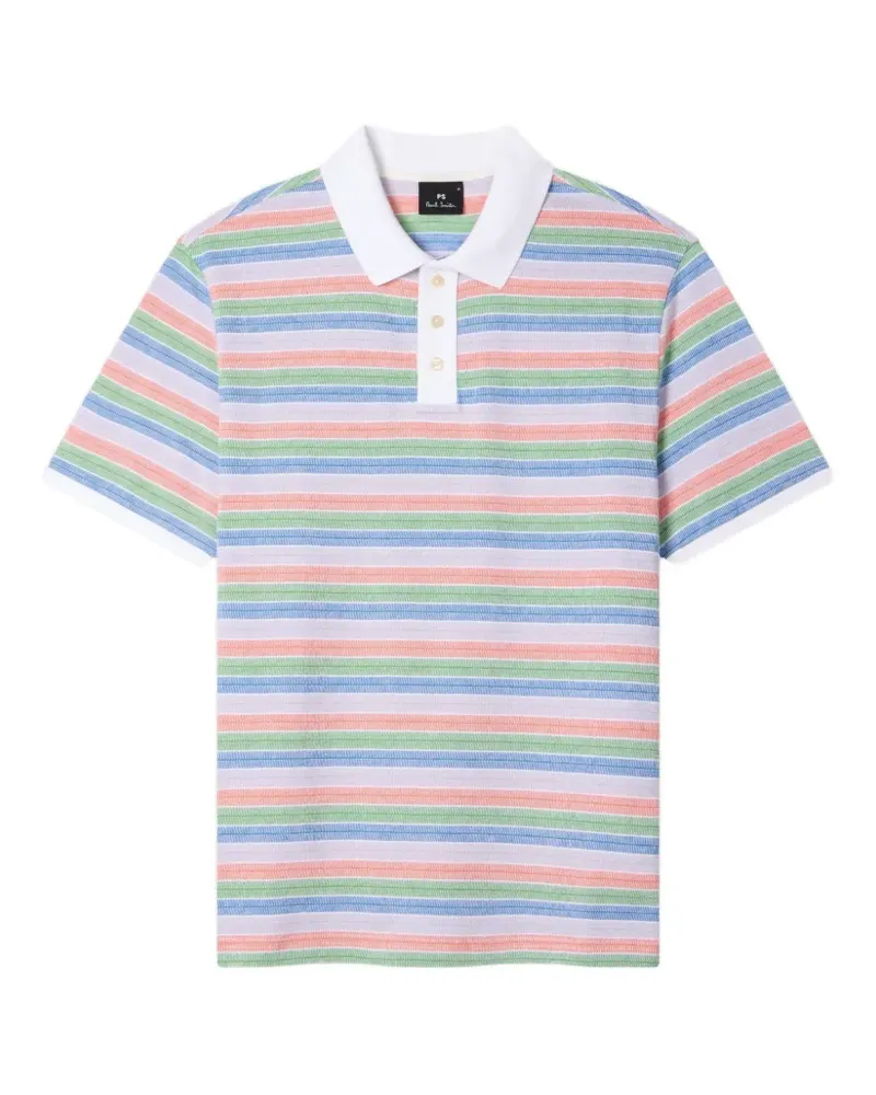 Paul Smith Gestreiftes Poloshirt - Blau Blau