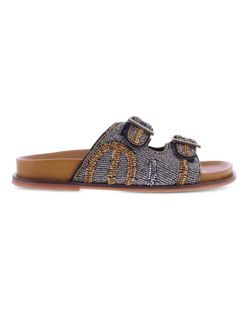 Inuovo Sandalen mit Perlen und Schnalle - Silber Silber