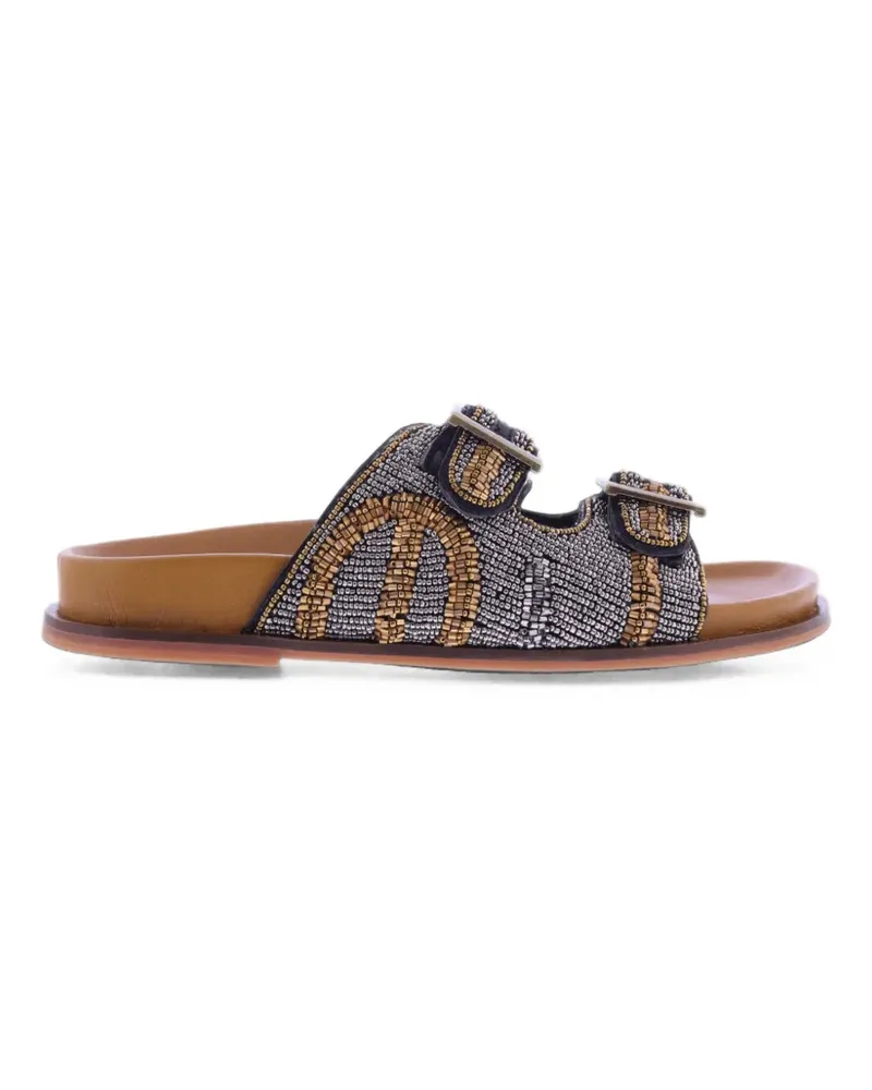 Inuovo bead-embellished buckled sandals - Silber Silber