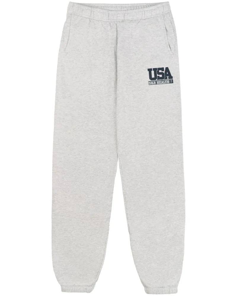 SPORTY & RICH Team USA Jogginghose - Grau Grau