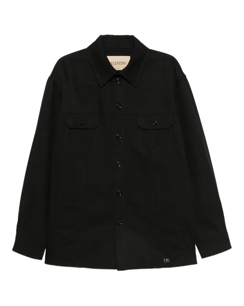 Valentino Garavani Hemdjacke mit VLogo - Schwarz Schwarz