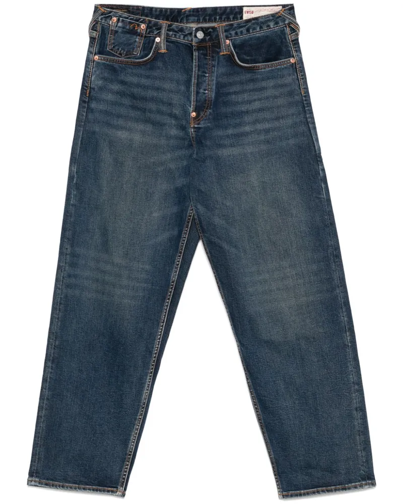 Evisu Jeans mit Logo-Print - Blau Blau
