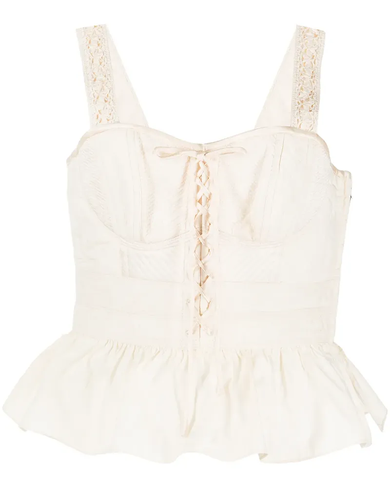 Ulla Johnson Bluse mit Schößchen - Nude Nude
