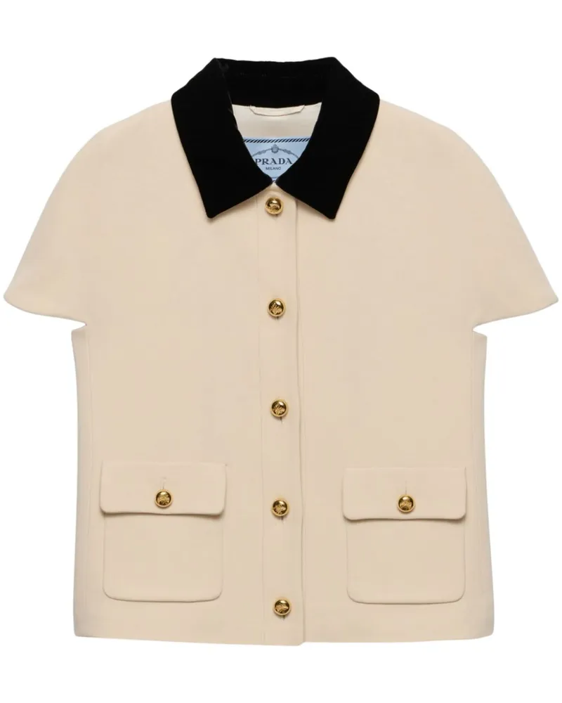 Prada Jacke mit Samtkragen - Nude Nude
