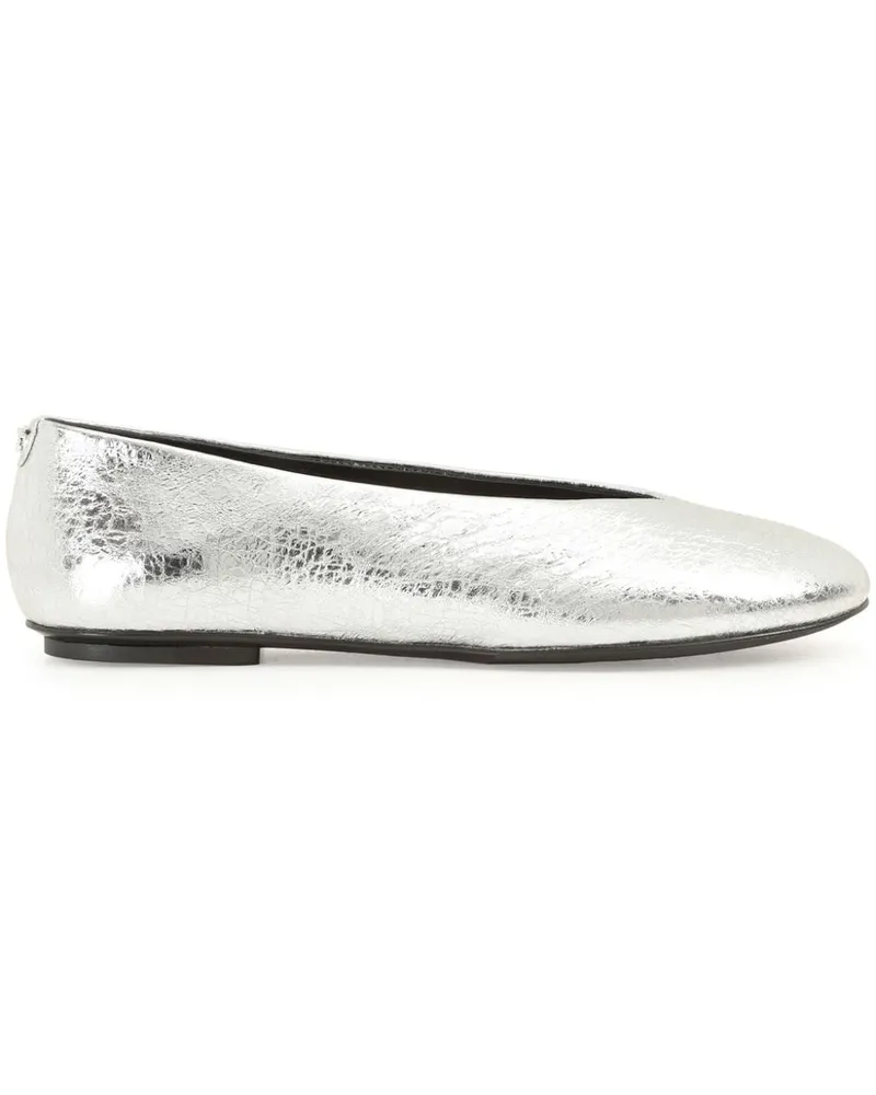 Sergio Rossi Arc Ballerinas Silber