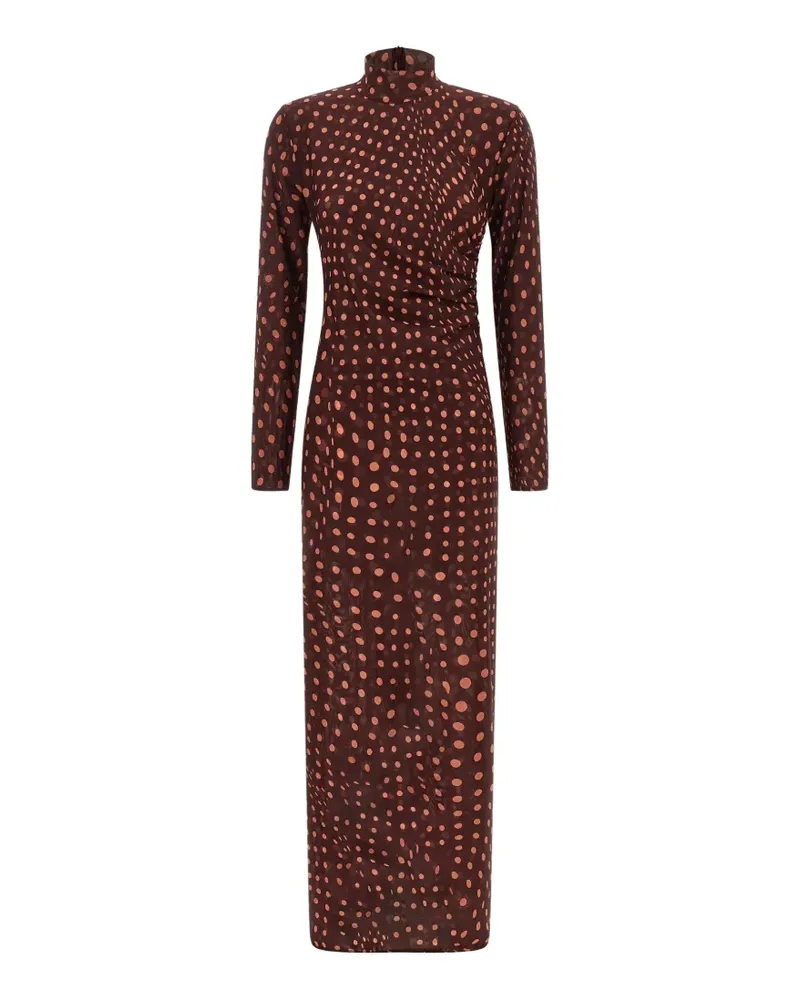 Stella McCartney polka dot mesh long dress - Rot Rot