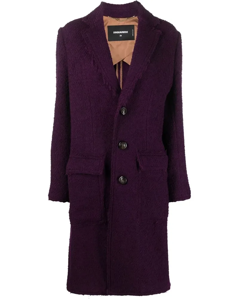 Dsquared2 Einreihiger Mantel - Violett Violett