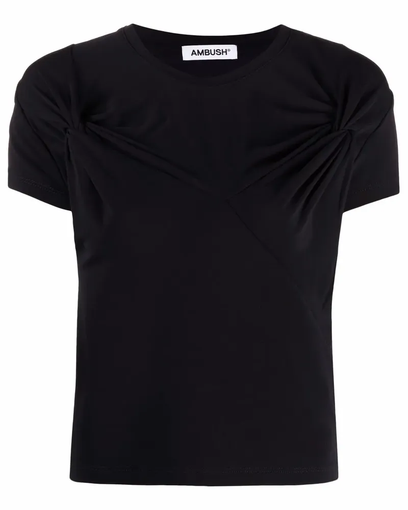 AMBUSH Drapiertes T-Shirt - Schwarz Schwarz