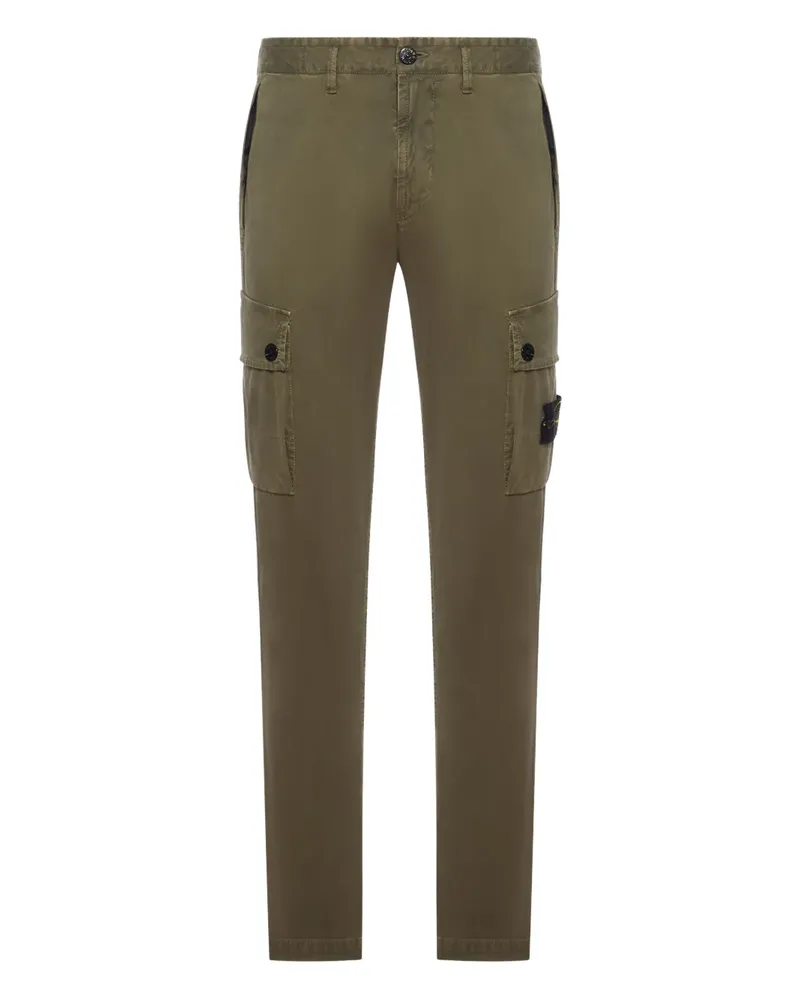 Stone Island Cargohose mit Kompass-Patch - Grün Grün