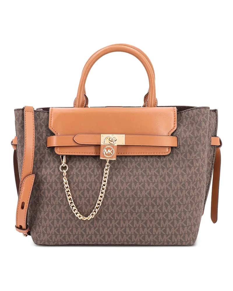Michael Kors Mittelgroße Satchel-Tasche mit Monogramm - Braun Braun