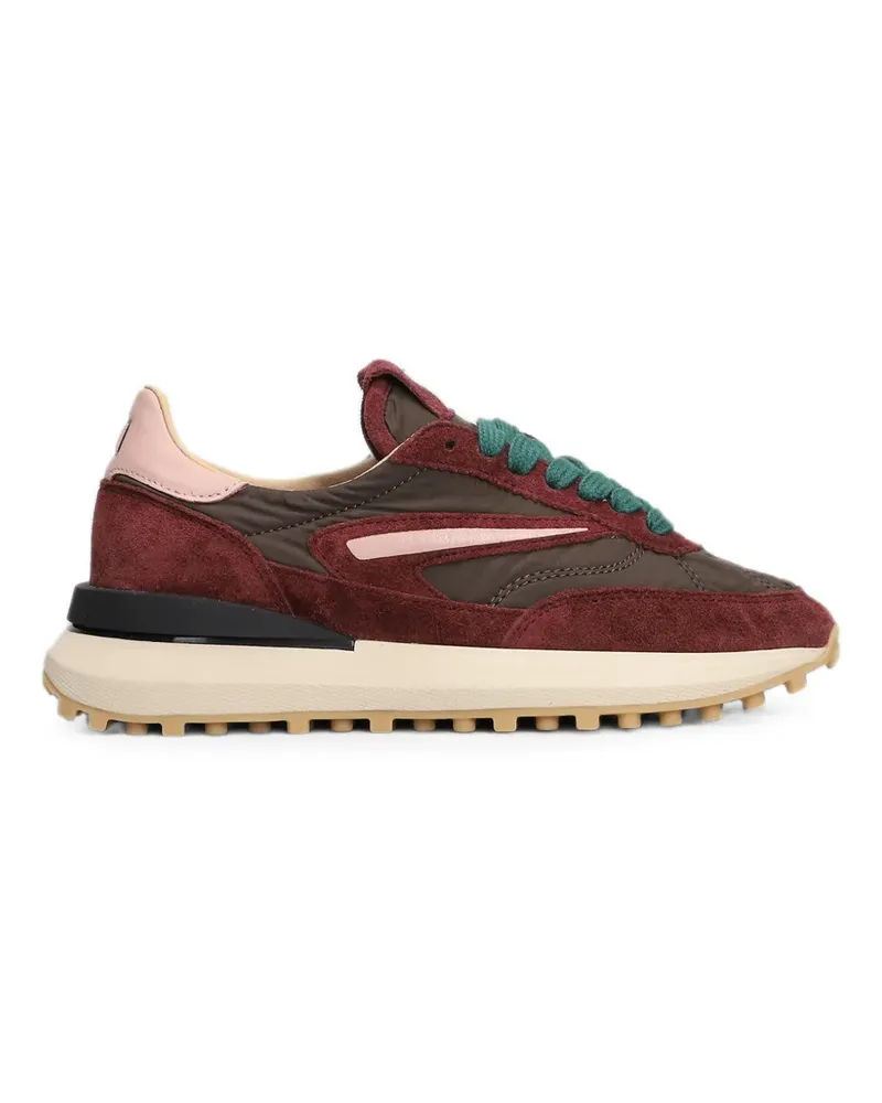 D.A.T.E. Athleta Sneakers mit Wildlederbesatz - Rot Rot