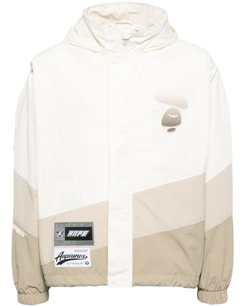 BAPE Jacke mit Logo-Patch - Weiß Weiß