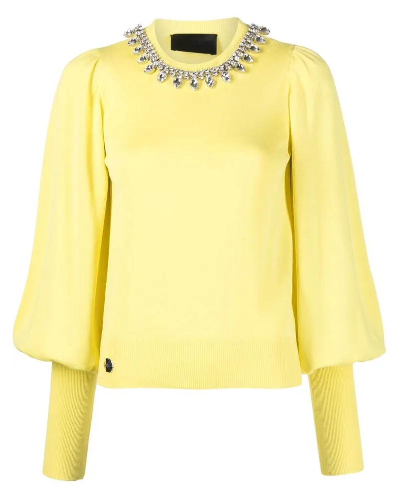 Philipp Plein Pullover mit Strass - Gelb Gelb