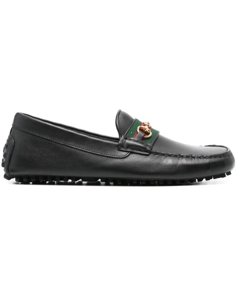 Gucci Loafer mit Stegverzierung Schwarz