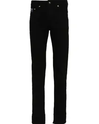 Versace Jeans Watercolour Couture Tapered-Jeans Schwarz