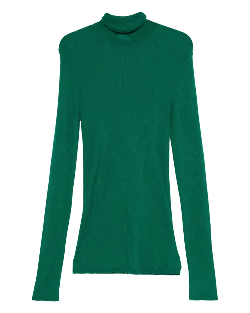Lanvin Gerippter Pullover mit Rollkragen - Grün Grün