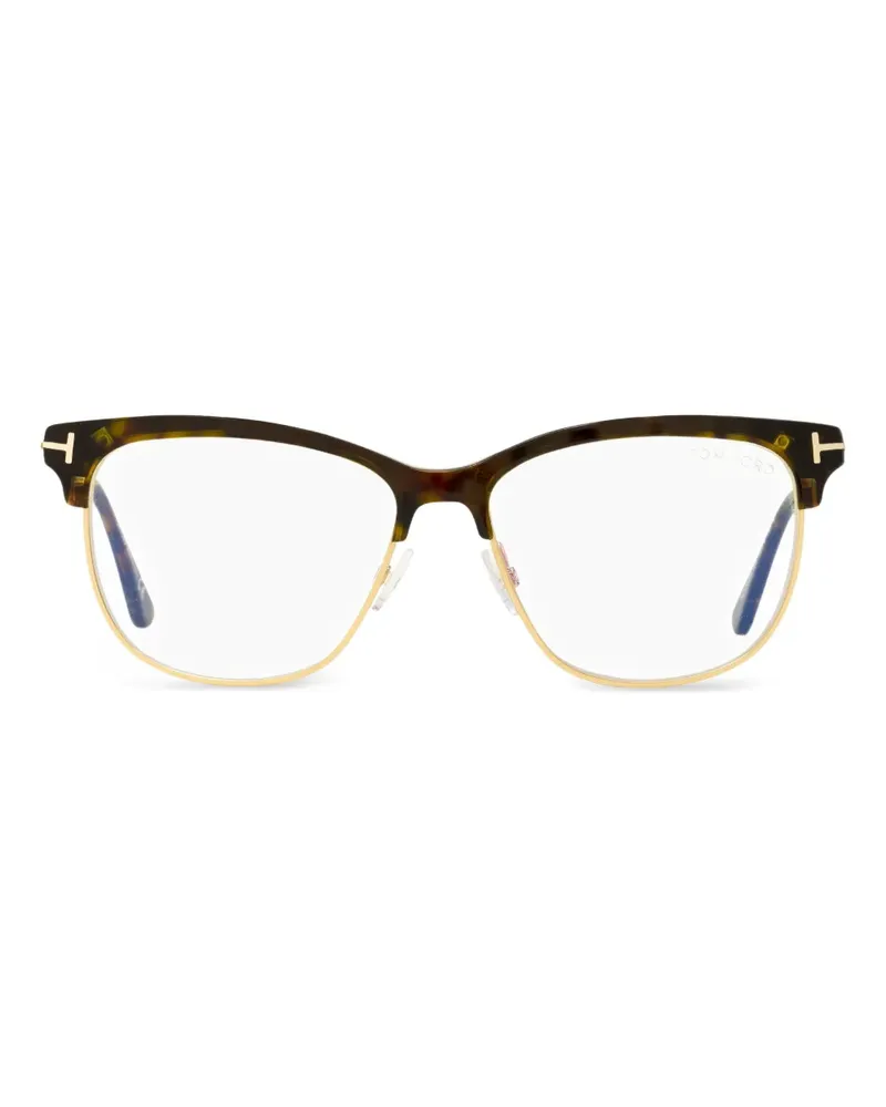 Tom Ford Brille mit eckigem Gestell - Braun Braun
