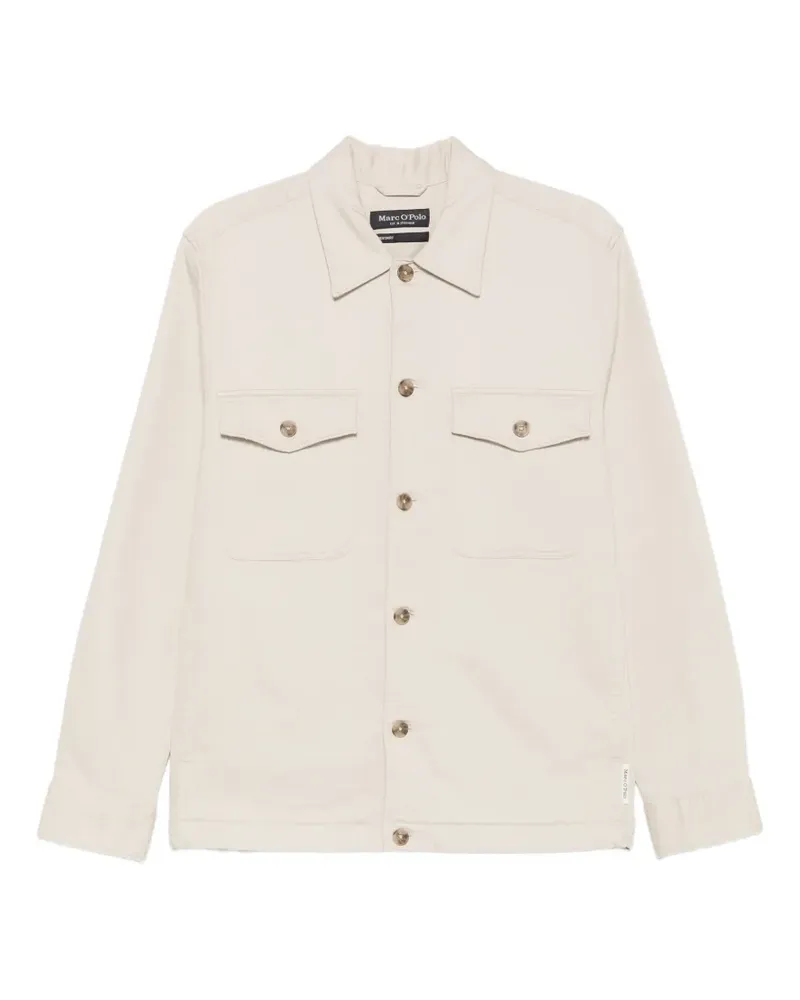 Marc O'Polo button-up chest-pocket overshirt - Nude Nude