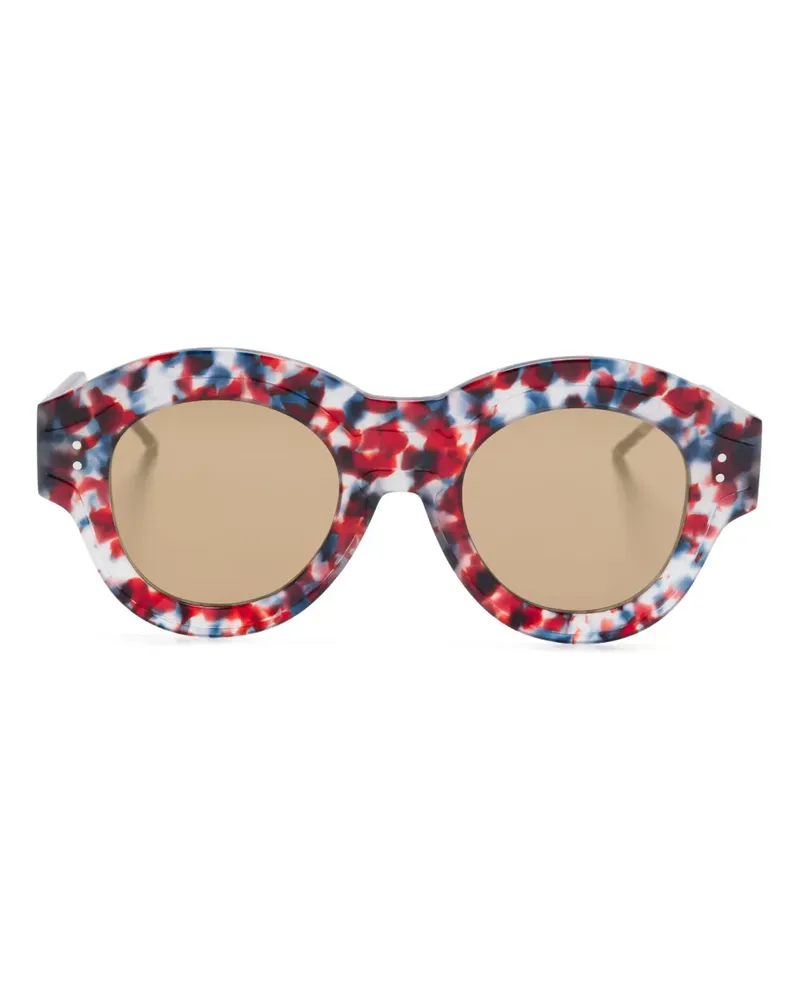 Thom Browne Sonnenbrille mit rundem Gestell - Rot Rot