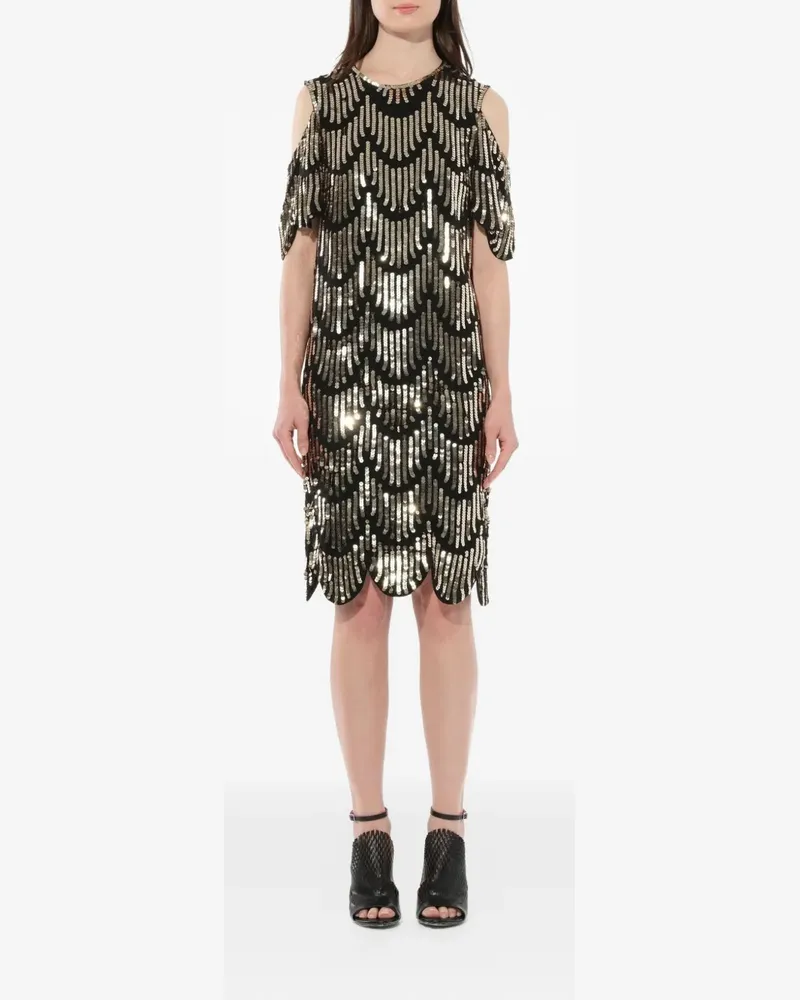 Givenchy Seidencocktailkleid mit Pailletten - Schwarz Schwarz