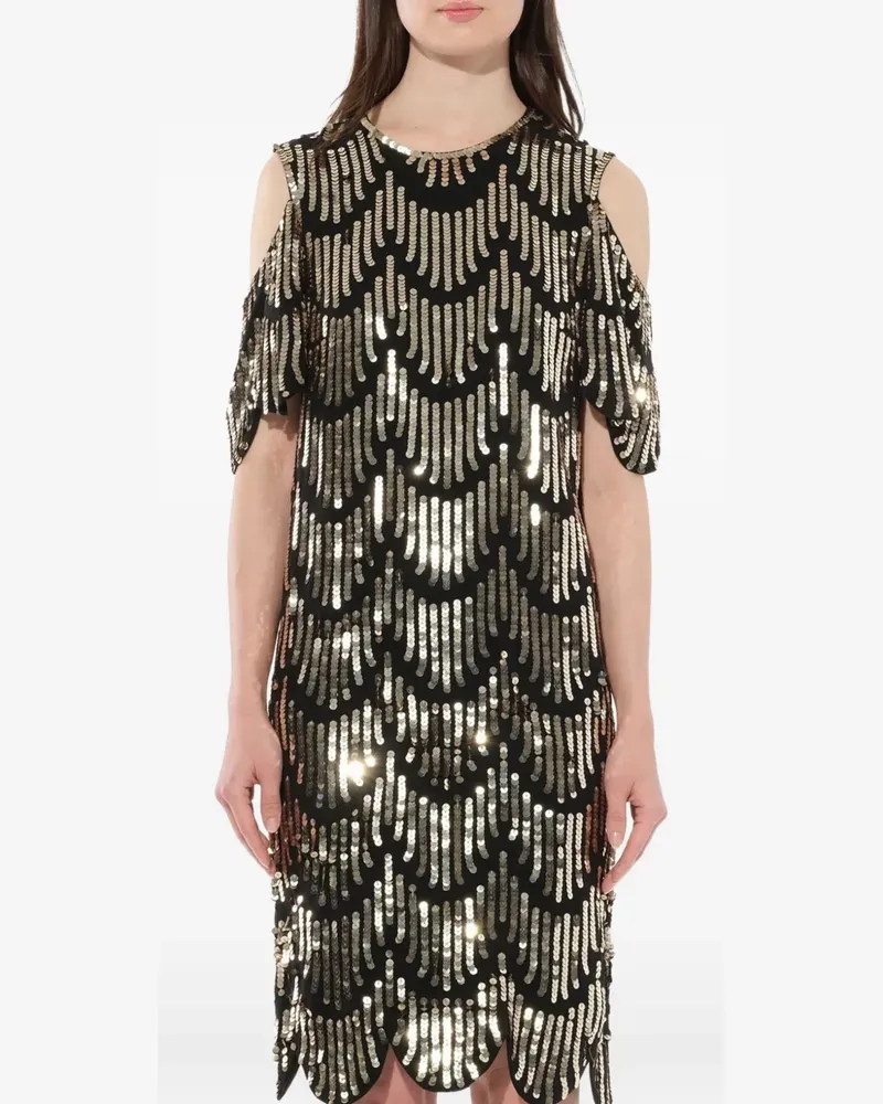 Givenchy Seidencocktailkleid mit Pailletten - Schwarz Schwarz